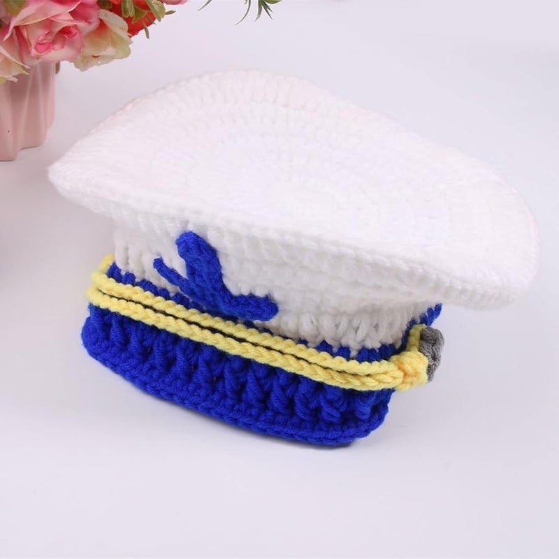 Handmade Crochet Newborn Photography Outfit Set With Hat Shoes White - Image 5